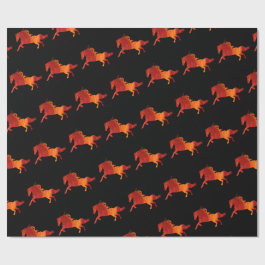 Fire Horse Art  Cadeaupapier (Vlak)