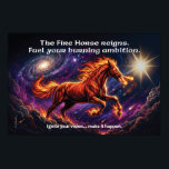 Fire Horse "Burning Ambition" Wall Poster<br><div class="desc">The Chinese New Year celebrations are over but the spirit of the Fire Horse reigns supreme. Have a burning ambition? Let this stunning creation from our wall art collection ignite its fulfilment. Power up your mind with self-affirmation and leave for work with all cylinders firing! Look out world, I'll make...</div>