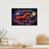 Fire Horse "Burning Ambition" Wall Poster (Keuken)