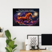 Fire Horse "Burning Ambition" Wall Poster (Thuiskantoor)