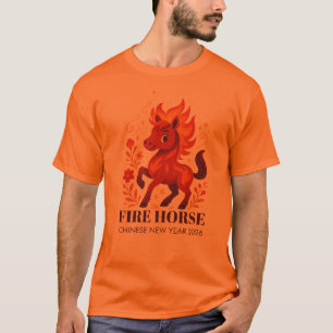 Fire Horse Chinees Nieuwjaar 2026 T-shirt