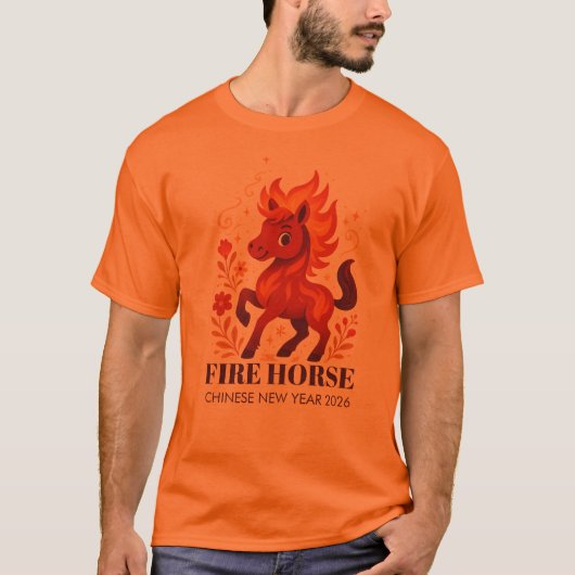 Fire Horse Chinees Nieuwjaar 2026 T-shirt (Voorkant)