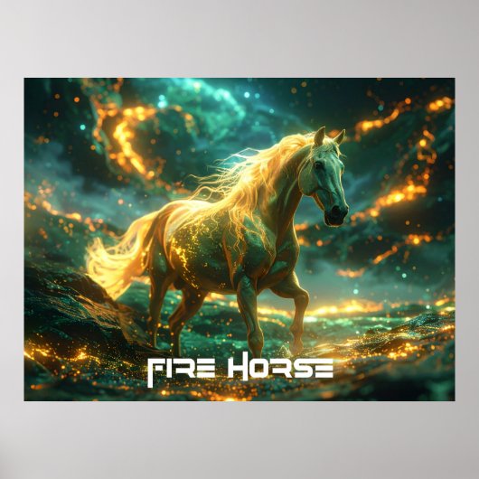 FIRE HORSE - CHINESE ZODIAC - POSTER (Voorkant)