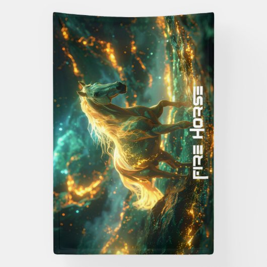 FIRE HORSE - CHINESE ZODIAC -  SPANDOEK (Verticaal)