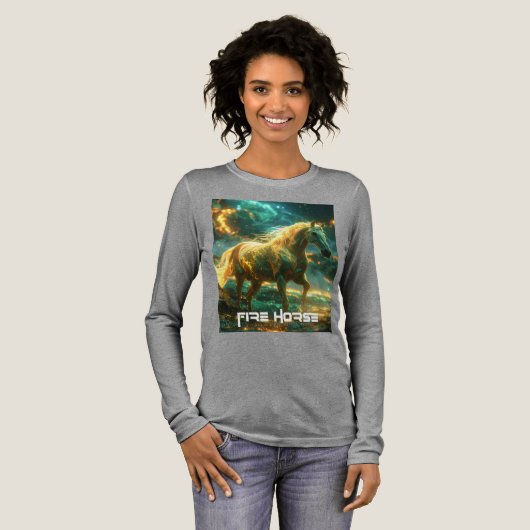 FIRE HORSE - CHINESE ZODIAC -  Tri-Blend SHIRT (Voorkant)
