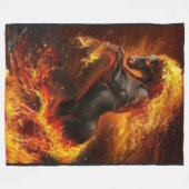 FIRE HORSE FLEECE DEKEN (Voorkant (Horizontaal))