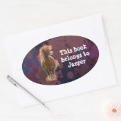 Fire Horse Lable Ovale Sticker (Envelop)