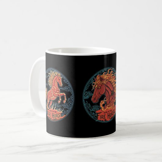 Fire Horse Mug Koffiemok (Voorkant links)
