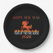 Fire Horse Paper Plate Papieren Bordje (Voorkant)