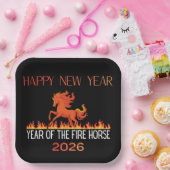 Fire Horse Paper Plate Papieren Bordje (Feest)