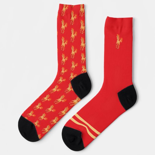 Fire Horse Red Socks-Year of the Fire Horse 2026 Sokken (Links)