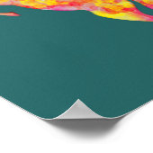 Fire Horse silhouette Flames Abstract Elegant Poster (Hoek)