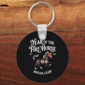 Fire Horse Social Club 2026 Lunar New Year Sleutelhanger (Voorkant)