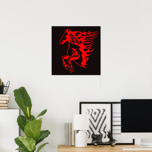Fire Horse Stallion Photo Natuur Wall Poster