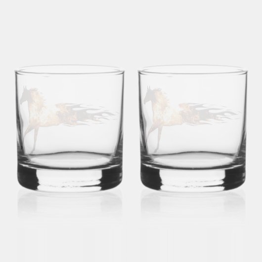 Fire Horse Whiskey Bril Whisky Glas (Achterkant)