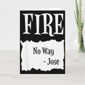 Fire - Hot Packet Halloween Taco Costume  Kaart (Voorkant)