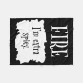 Fire Hot Packet Halloween Taco I's Extra Spicy Cos Fleece Deken (Voorkant (Horizontaal))