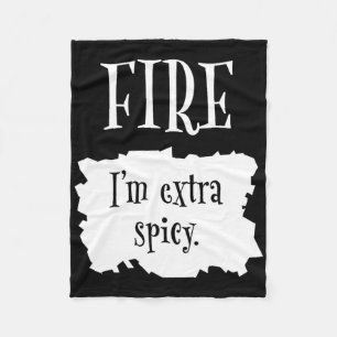 Fire Hot Packet Halloween Taco I's Extra Spicy Cos Fleece Deken