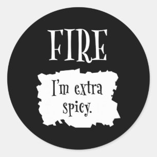 Fire Hot Packet Halloween Taco I's Extra Spicy Cos Ronde Sticker