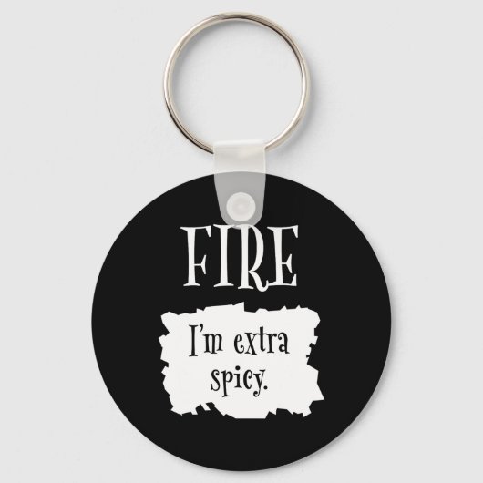 Fire Hot Packet Halloween Taco I's Extra Spicy Cos Sleutelhanger (Voorkant)