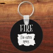 Fire Hot Packet Halloween Taco I's Extra Spicy Cos Sleutelhanger (Voorkant)