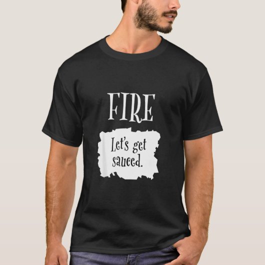 Fire Hot Packet Halloween Taco Let's get Sauced Co T-shirt (Voorkant)