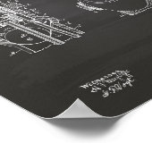 Fire Hydrant 1903 Patent Art - Chalkboard Poster (Hoek)