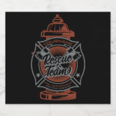 Fire Hydrant ADD NAAM Fire Fighter Rescue Team Bier Etiket (Enkel label)