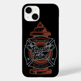 Fire Hydrant ADD NAAM Fire Fighter Rescue Team Case-Mate iPhone 14 Hoesje