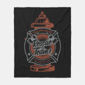 Fire Hydrant ADD NAAM Fire Fighter Rescue Team Fleece Deken (Voorkant)