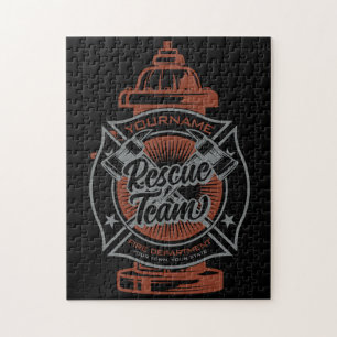 Fire Hydrant ADD NAAM Fire Fighter Rescue Team Legpuzzel