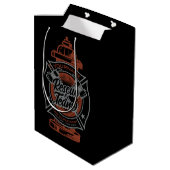 Fire Hydrant ADD NAAM Fire Fighter Rescue Team Medium Cadeauzakje (Achterkant Gekanteld)