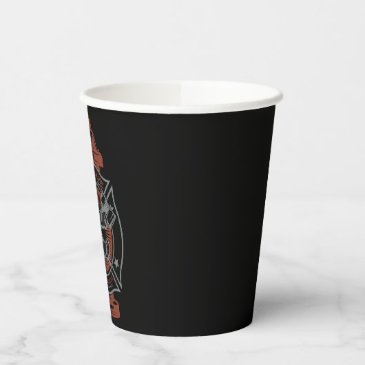 Fire Hydrant ADD NAAM Fire Fighter Rescue Team Papieren Bekers (Links)