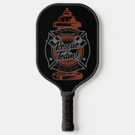 Fire Hydrant ADD NAAM Fire Fighter Rescue Team Pickleball Paddle