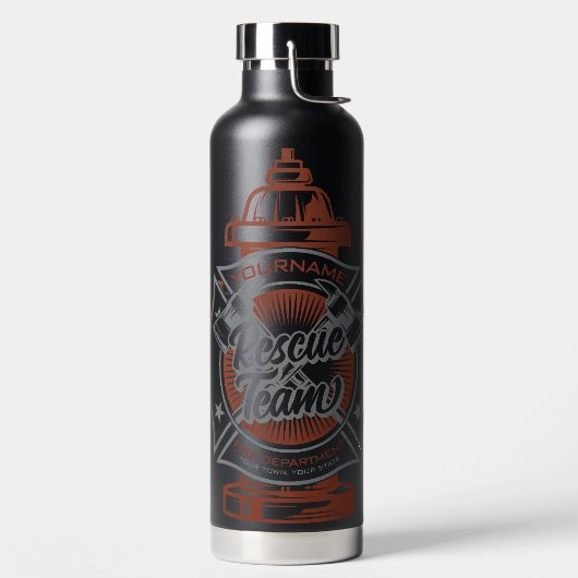 Fire Hydrant ADD NAAM Fire Fighter Rescue Team Waterfles (Links)