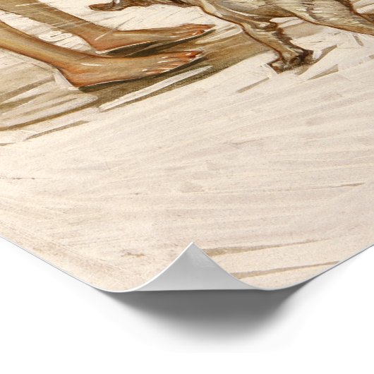 Fire Hydrant Shower, 1915 by J. C. Leyendecker Poster (Hoek)