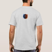 Fire & Ice Energie Sfeer – Geometrisch Lichtrooste T-shirt (Achterkant)