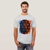 Fire & Ice Energie Sfeer – Geometrisch Lichtrooste T-shirt (Voorkant volledig)