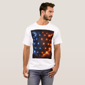 Fire & Ice Energie Sfeer – Geometrisch Lichtrooste T-shirt (Voorkant volledig)