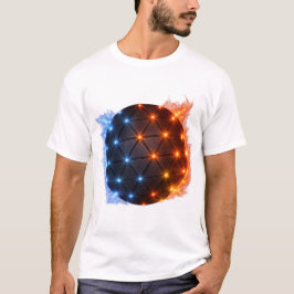 Fire & Ice Energie Sfeer – Geometrisch Lichtrooste T-shirt