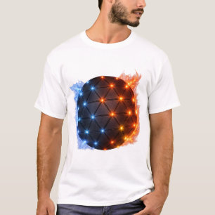 Fire & Ice Energie Sfeer – Geometrisch Lichtrooste T-shirt