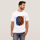 Fire & Ice Energie Sfeer – Geometrisch Lichtrooste T-shirt (Voorkant volledig)