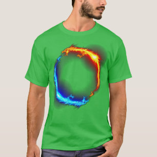 Fire Ice Ring Dueling Draken Fantasy Infinity Mys T-shirt
