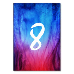 Fire & Ice Tafelnummers   Blauwe rode Paarse vlamm