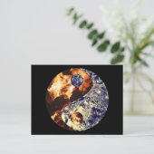 Fire & Ice Yin Yang Briefkaart (Staand voorkant)
