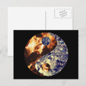 Fire & Ice Yin Yang Briefkaart (Voorkant / Achterkant)