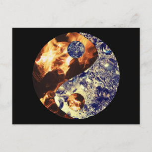 Fire & Ice Yin Yang Briefkaart