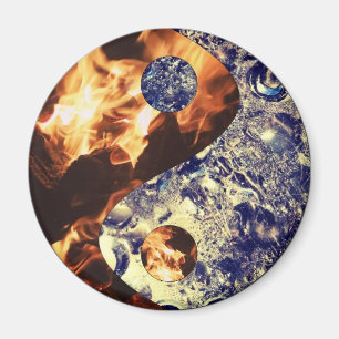 Fire & Ice Yin Yang Magnet