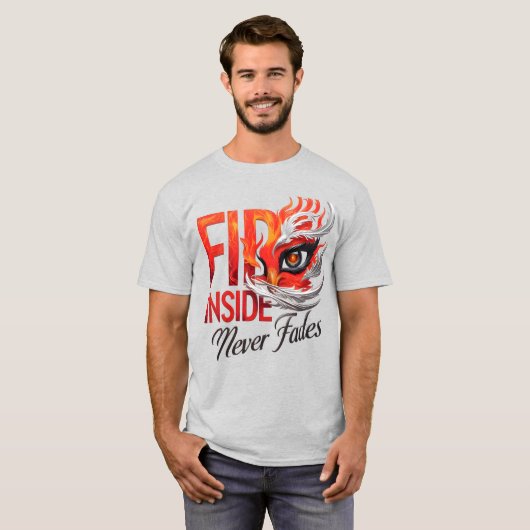 Fire Inside Never Fades Phoenix Eyes T-Shirt (Voorkant volledig)