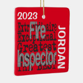 Fire Inspector Extraordinaire CUSTOM Keramisch Ornament (Rechts)